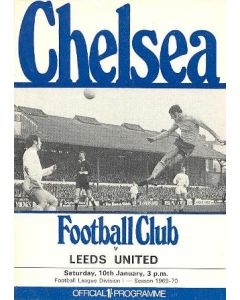 Chelsea v Leeds United official programme 10/01/1970