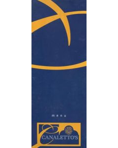 Chelsea v Leeds Canaletto's menu in cover 12/11/2000