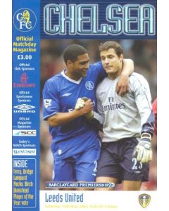 Chelsea v Leeds United official programme 15/05/2004