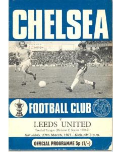 Chelsea v Leeds United official programme 27/03/1971 Football League