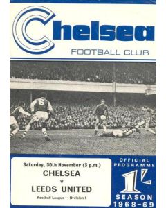 Chelsea v Leeds United official programme 30/11/1968
