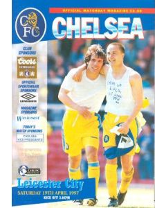 Chelsea v Leicester City official programme 19/04/1997 Carling Premiership