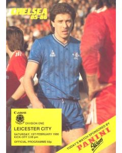 Chelsea v Leicester City official programme 01/02/1986 Canon League