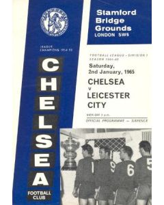 Chelsea v Leicester City official programme 02/01/1965