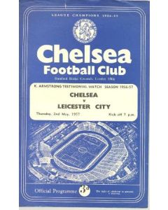 Chelsea v Leicester City official programme 02/05/1957