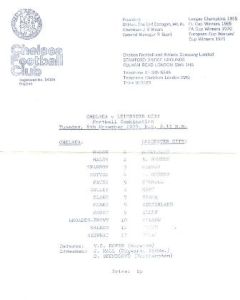 Chelsea v Leicester City official programme 06/11/1979
