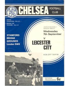 Chelsea v Leicester official programme 07/09/1966