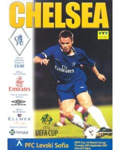 Chelsea v Levski Sofia official programme 20/09/2001 UEFA Cup