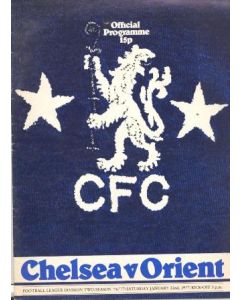Chelsea v Leyton Orient official programme 22/01/1977