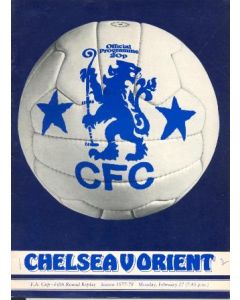 Chelsea v Leyton Orient official programme 27/02/1978