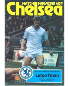 Chelsea v Luton Town official programme 08/05/1982