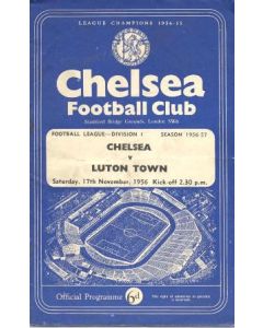Chelsea v Luton Town official programme 17/11/1956