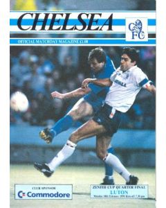 Chelsea v Luton official programme 18/02/1991