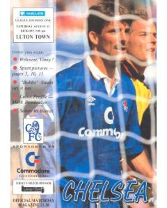 Chelsea v Luton Town official programme 31/08/1991