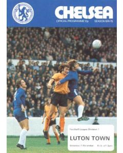 Chelsea v Luton Town official programme 07/12/1974