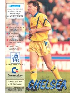 Chelsea v Manchester City official programme 01/01/1992 Football League