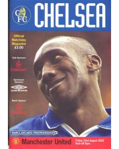 Chelsea v Manchester United Official Programme 23/08/2002