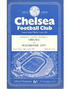 Chelsea v Manchester City official programme 16/04/1954