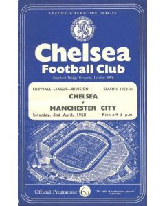 Chelsea v Manchester City official programme 02/04/1960