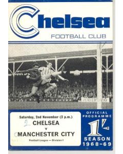 Chelsea v Manchester City official programme 02/11/1968