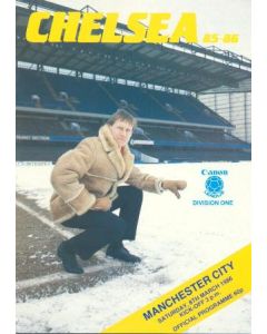 Chelsea v Manchester City official programme 08/03/1986 Canon League