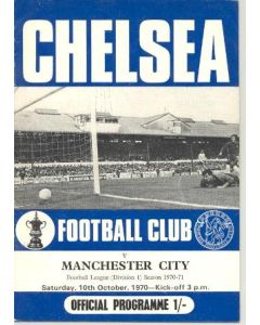 Chelsea v Manchester City official programme 10/10/1970