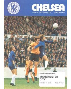 Chelsea v Manchester City official programme 12/04/1975