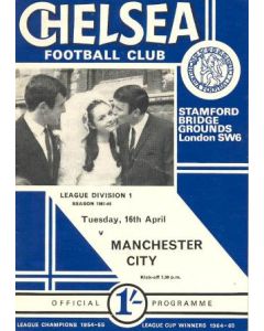 Chelsea v Manchester City official programme 16/04/1968