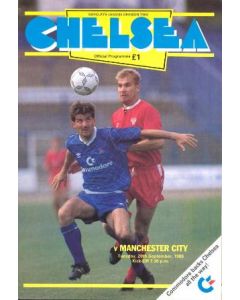 Chelsea v Manchester City official programme 20/09/1988