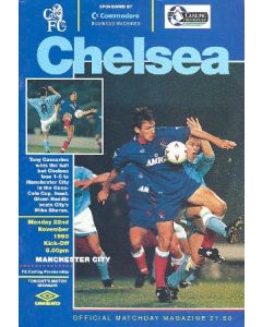 Chelsea v Manchester City official programme 22/11/1993