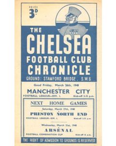 Chelsea V Manchester City 26/03/1948