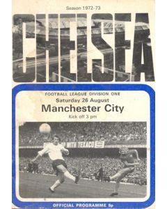 Chelsea v Manchester City official programme 26/08/1972