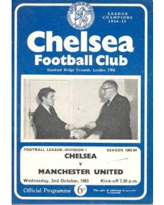 Chelsea v Manchester United official programme 02/10/1963