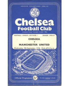 Chelsea v Manchester United official programme 05/09/1956