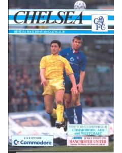 Chelsea v Manchester United official programme 09/03/1991