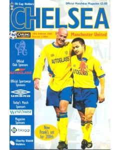 Chelsea v Manchester United official programme 10/02/2001 Premier League
