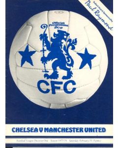 Chelsea v Manchester United official programme 11/02/1978