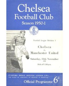 Chelsea v Manchester United official programme 11/11/1950