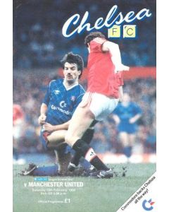 Chelsea v Manchester United official programme 13/02/1988