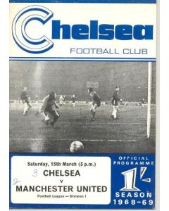 Chelsea v Manchester United official programme 15/03/1969