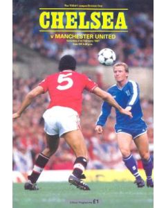 Chelsea v Manchester United official programme 21/02/1987