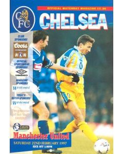 Chelsea v Manchester United official programme 22/02/1997 Carling Premiership