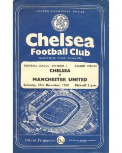 Chelsea v Manchester United official programme 24/12/1960