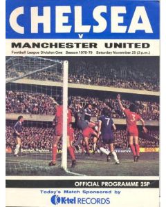 Chelsea v Manchester United official programme 25/11/1978