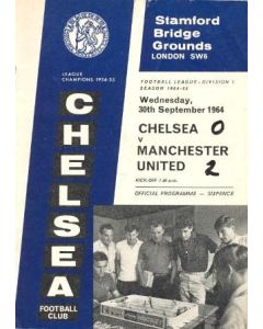 Chelsea v Manchester United official programme 30/09/1964