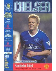 Chelsea v Manchester United official programme 30/11/2003