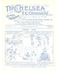 Chelsea v Middlesbrough official programme 09/09/1922