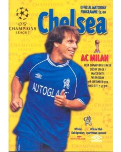 Chelsea v Milan official programme 15/09/1999 Champions League