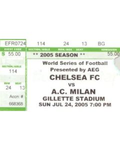 Chelsea v Milan ticket 24/07/2005 for a match played in the USA