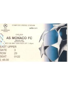 Chelsea v Monaco ticket 05/05/2004